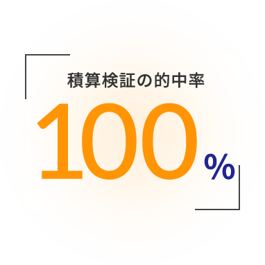 積算検証の的中率 100%