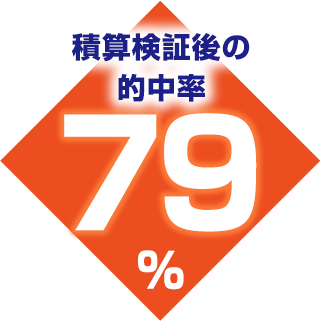 積算検証後の的中率79%