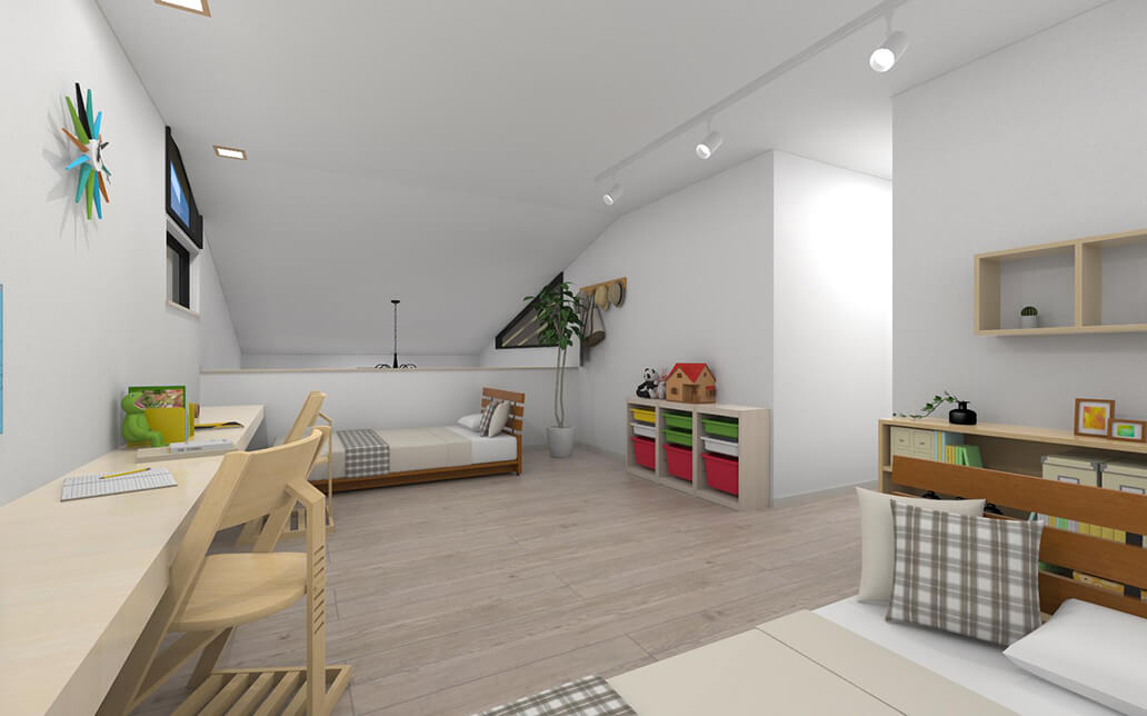 内観パース（子供部屋）