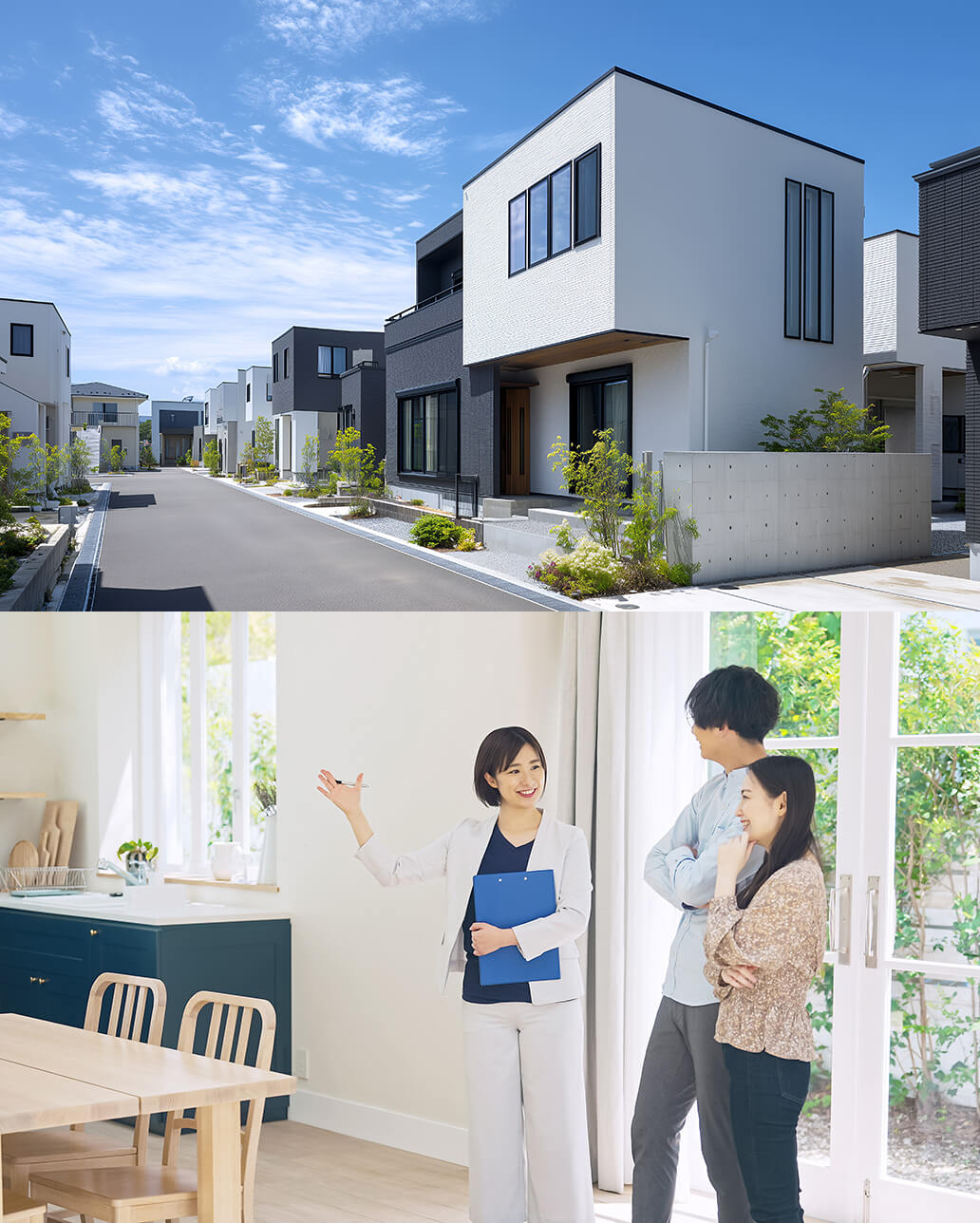 建物完成後、実物件を案内