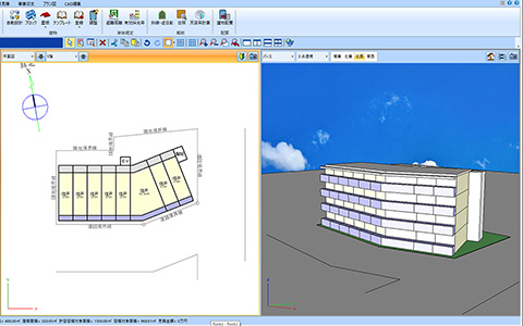 自動設計例-への字廊下型