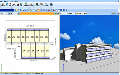 自動設計例-中廊下型