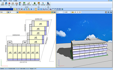 自動設計例-L字雁行型