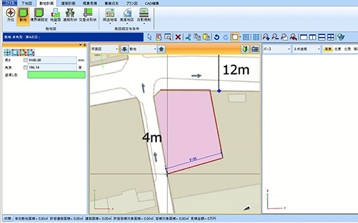 敷地図をトレース