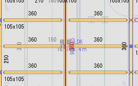 部材を自動調整(ビフォー)