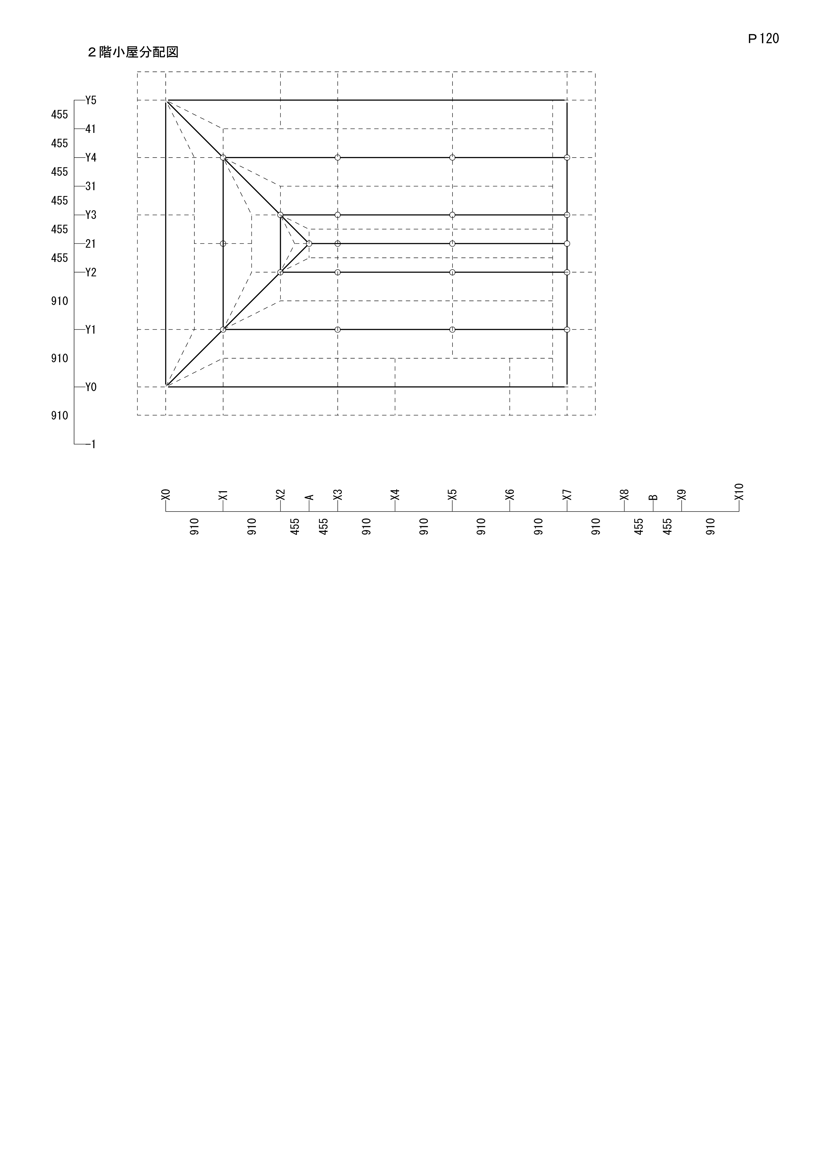 木造の構造計算書_荷重分配図