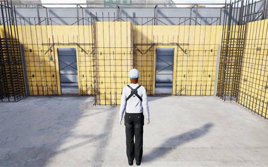 バーチャル建設現場で新人研修・教育