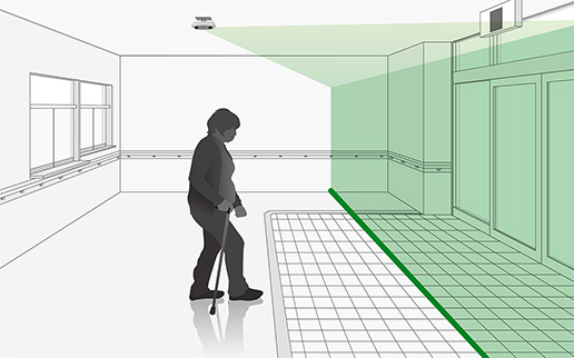 無断外出者へ自動で声掛け