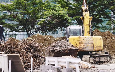 他の建設現場の状況を確認
